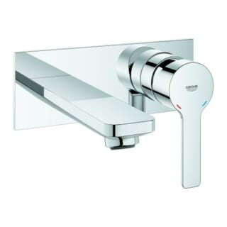 Lineare 2-Loch Waschtischbatterie, Wandmontage, Ausladung - Grohe