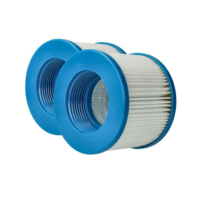 2x Filterkartusche kompatibel mit Arebos 12 v 35 w, 50 w Pool - Ersatzfilter Blau Weiß - Vhbw