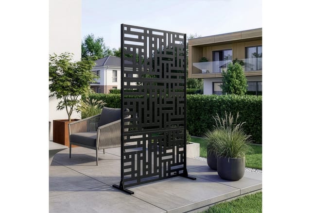 Casa.pro - Trennwand Bernalda 180x90 cm Stahl Schwarz [ ]