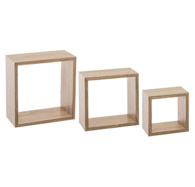 5five Simply Smart - 3 kleine wandregale fixy würfel eichenholzeffekt - 5five