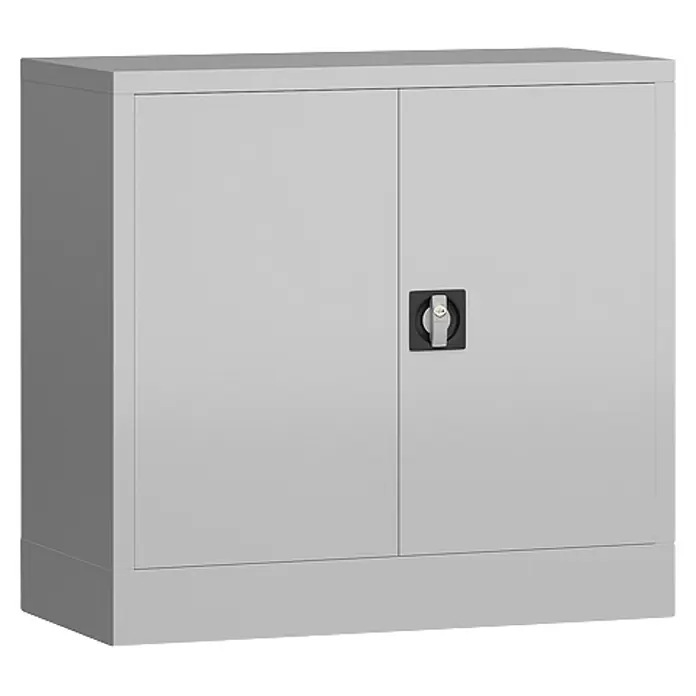 Lüllmann ClassiX Metall-Mehrzweckschrank (H x B x T: 75 x 80 x 38 cm, Lichtgrau, Fertig montiert, Anzahl Böden: 1 Stk.)