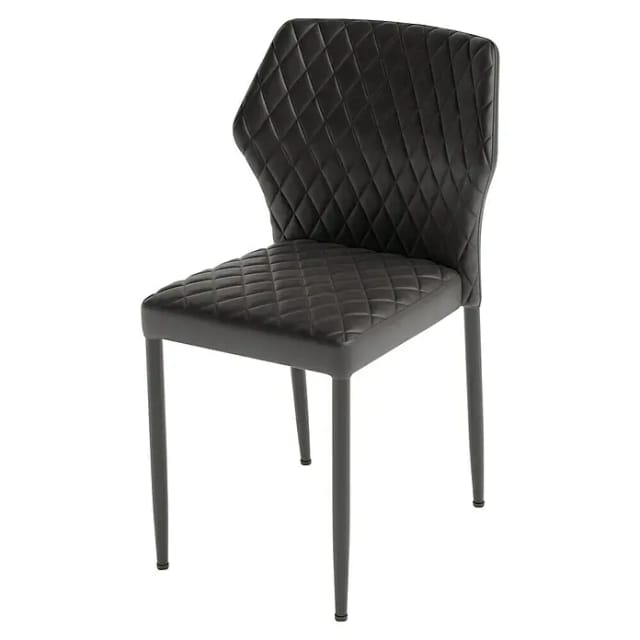 Feros Stapelstuhl Louis (Stahl, Velours, Schwarz, B x T x H: 49 x 56 x 80 cm)
