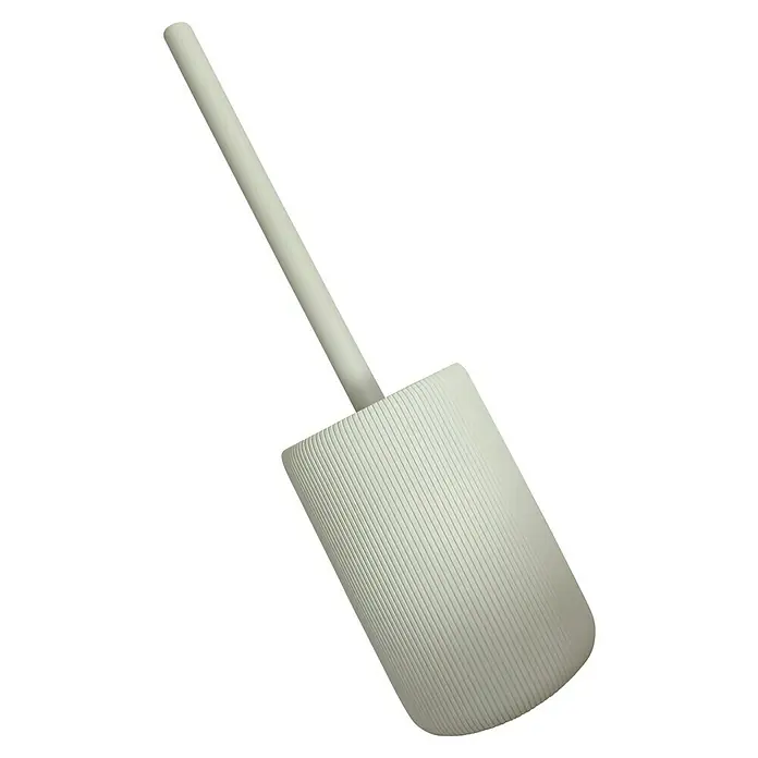 Camargue Plissee WC-Bürstengarnitur (Weiß, Rund, Ø x H: 8,7 x 38,3 cm)