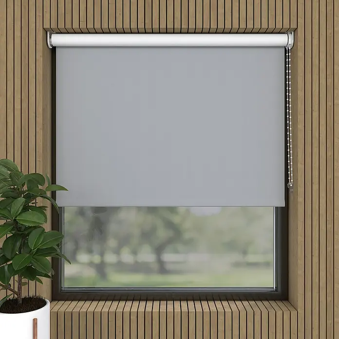 Verdunkelungsrollo (B x H: 200 x 275 cm, Hellgrau)