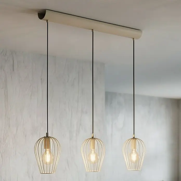 Eglo Pendelleuchte rund (60 W, Sandfarben)
