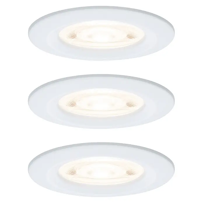 Paulmann LED-Einbauleuchten-Set rund Nova (4,9 W, Weiß matt, 3 Stk., Warmweiß)