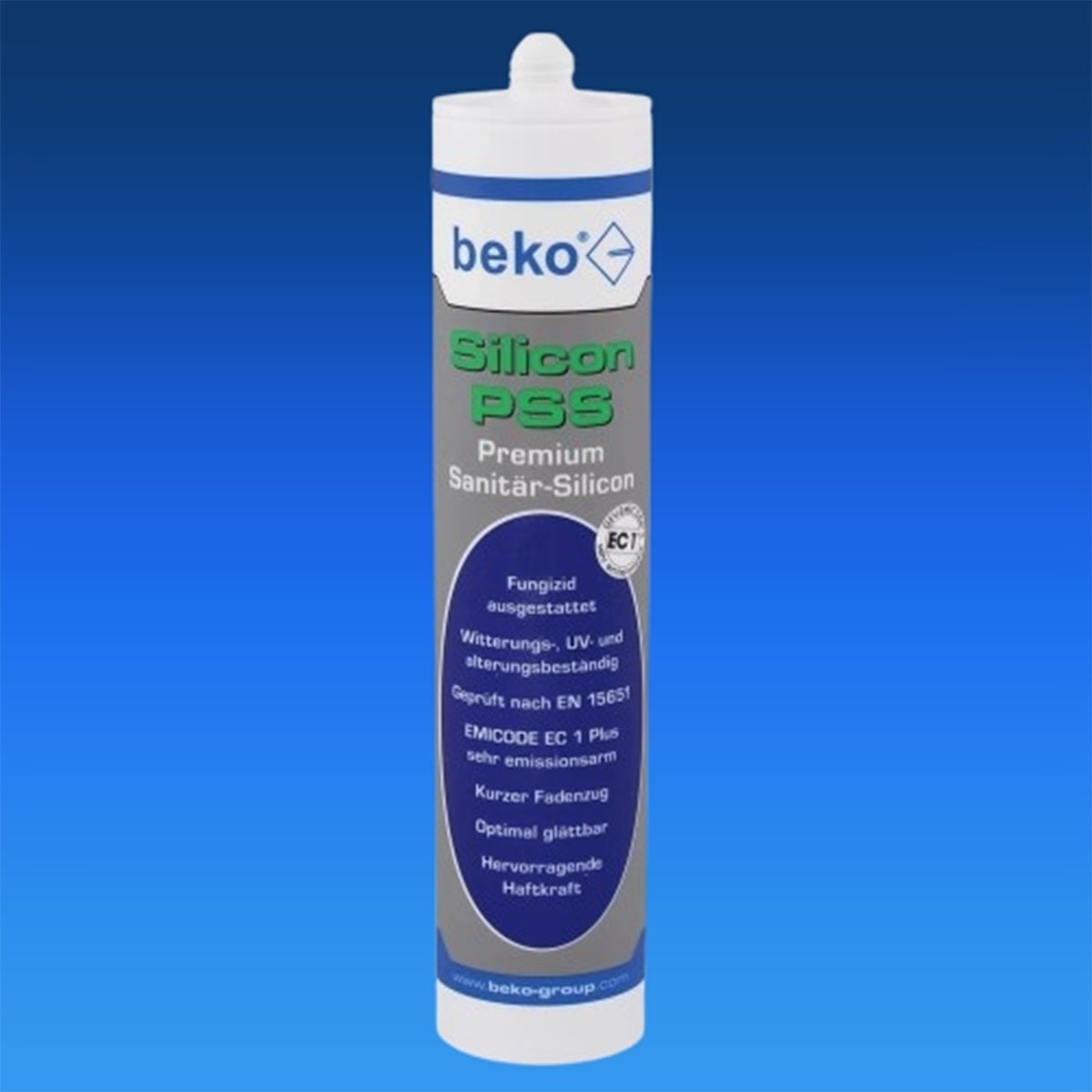 beko Silikon PSS Premium Sanitär Silicon für Bad Küche Feuchtraum Transparent