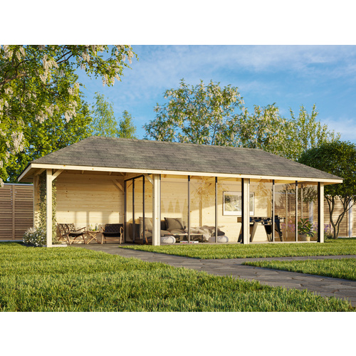 PALMAKO Pavillon, »Palmako Connect«, LxBxH: 518x518x300 cm, transparent tauchgrundiert