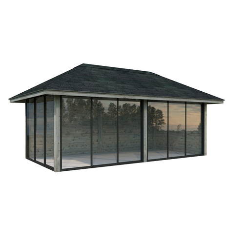 PALMAKO Pavillon, »Palmako Connect«, LxBxH: 502x502x300 cm, grautauchgrundiert