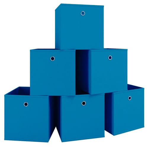 VCM Faltbox »Boxas«, 6er-Set, ohne Deckel, BxHxL: 27 x 28 x 28 cm - blau