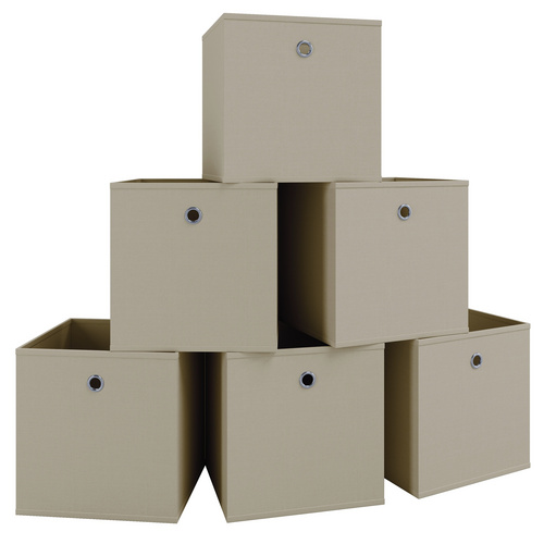 VCM Faltbox »Boxas«, 6er-Set, ohne Deckel, BxHxL: 27 x 28 x 28 cm - weiss