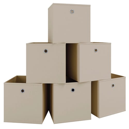 VCM Faltbox »Boxas«, 6er-Set, ohne Deckel, BxHxL: 27 x 28 x 28 cm - weiss