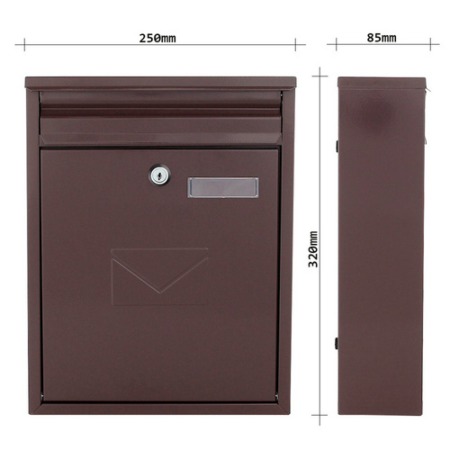 Rottner Tresor Briefkasten »Splashy Berry«, braun, Stahl, (B x H:) 25 x 32 cm