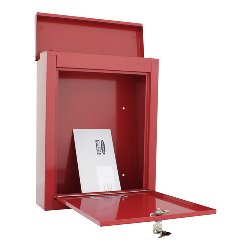 Rottner Tresor Briefkasten »Splashy Anthracite«, rot, Stahl, (B x H:) 31 x 40 cm Bild 2