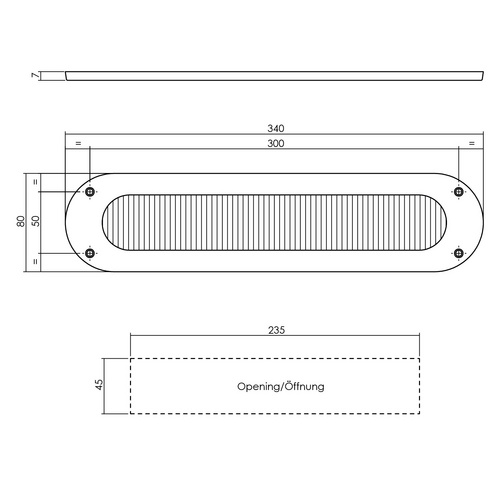 Intersteel Zugluftstopper, 80x340x7 mm Bild 2