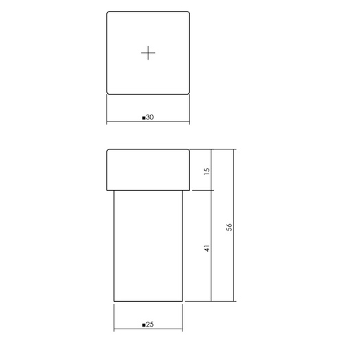 Intersteel Türstopper, 56x25x25 mm Boden-Wandmontage Bild 2