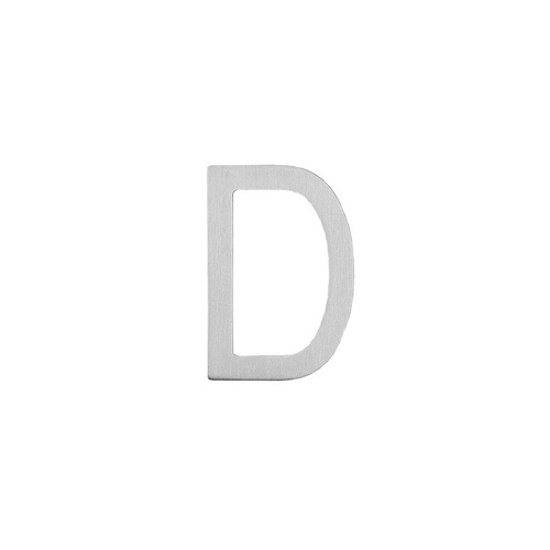 Intersteel Hausbuchstabe, Buchstabe D, edelstahlfarben, Stahl - silberfarben