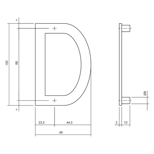 Intersteel Hausbuchstabe, Buchstabe D, edelstahlfarben, Stahl - silberfarben Bild 2