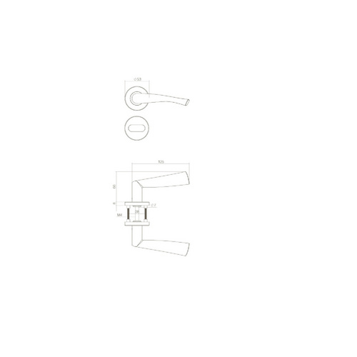 Intersteel Türdrücker »Vlinder«, D.53x8 mm WC8 mm stift Bild 2
