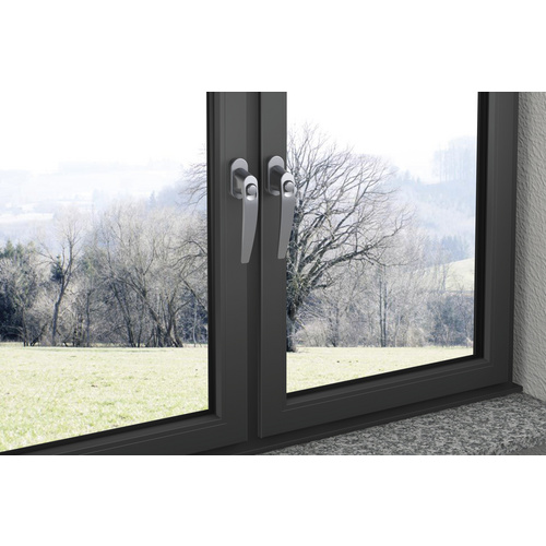 BASI Fenstergriff, silberfarben, Aluminium Bild 2