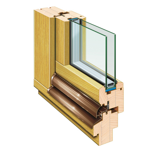 RORO Fenster »B68 FI«, Fichtenholz, holzfarben, Glasstärke 24 mm - beige Bild 3