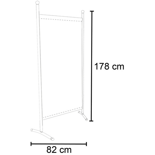 ANGERER FREIZEITMÖBEL Sichtschutz, Stahl/Polyethylen (PE)/Polyvinylchlorid (PVC), HxL: 178 x 82 cm - beige Bild 2