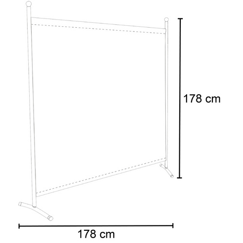 ANGERER FREIZEITMÖBEL Sichtschutz, Stahl/Polyethylen (PE)/Polyvinylchlorid (PVC), HxL: 178 x 178 cm - beige Bild 2