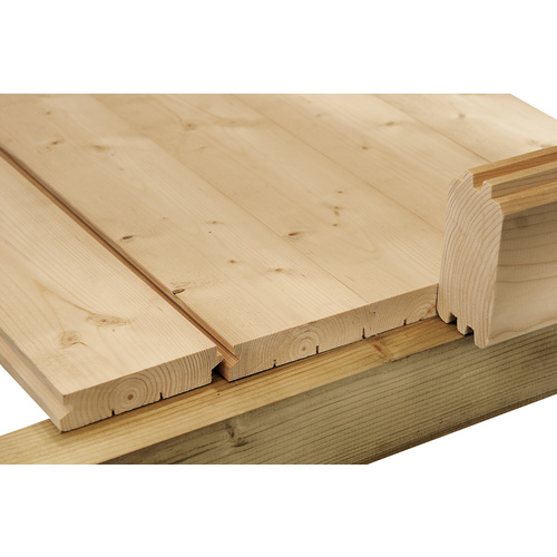 WOLFF Fußboden für Gartenhäuser »Venlo A«, BxHxt: 238 x 16 x 209 cm, Fichtenholz - beige