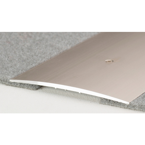 CARL PRINZ Übergangsprofil, BxH: 100 x 5 mm, mittig versenkt gelocht - silberfarben