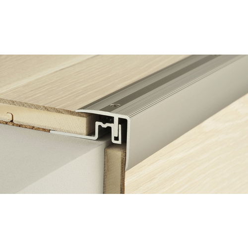 CARL PRINZ Treppenkantenprofil »PS 400«, BxH: 38 x 35 mm, versenkt gelocht - silberfarben
