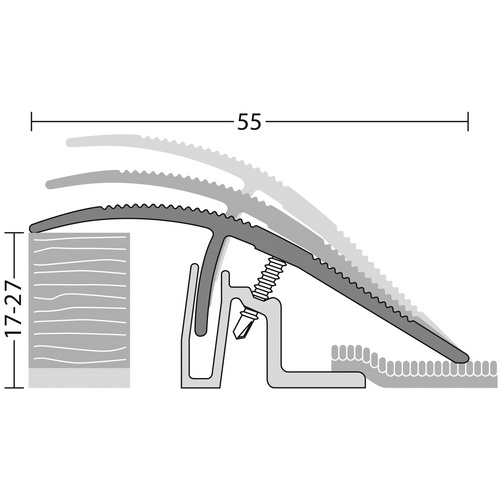CARL PRINZ Anpassungsprofil »PS 400 XXL«, BxH: 55 x 20 mm, versenkt gelocht - goldfarben Bild 5
