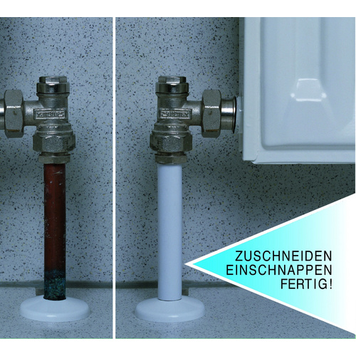 XIMAX Rohrverkleidung, geeignet für Rohre mit Ø: 15-18 mm, Kunststoff, weiß - weiss Bild 2