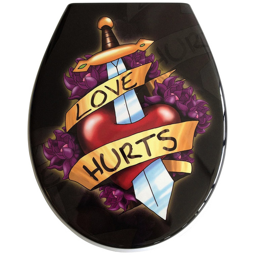 ADOB WC-Sitz »Love Hurts «, mit Absenkautomatik - bunt