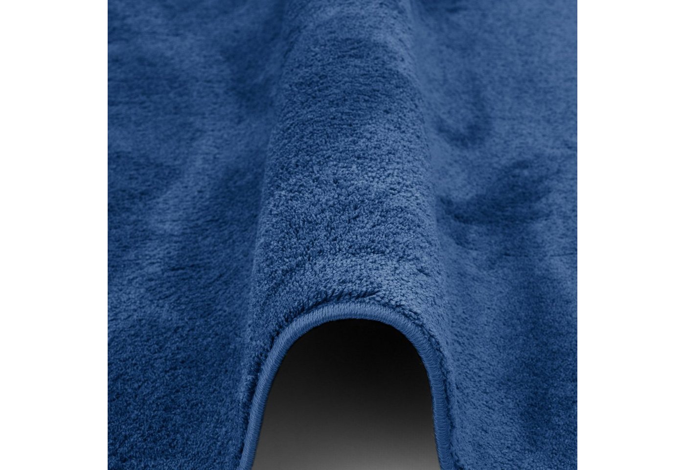 Pergamon Luxus Super Soft Hochflor Langflor Teppich Melia Dunkelblau 80x150cm