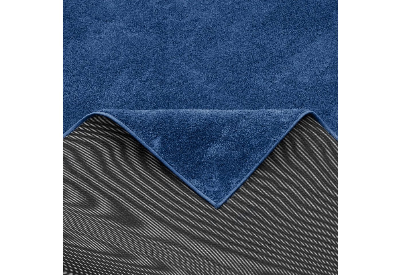 Pergamon Luxus Super Soft Hochflor Langflor Teppich Melia Dunkelblau 80x150cm Bild 5
