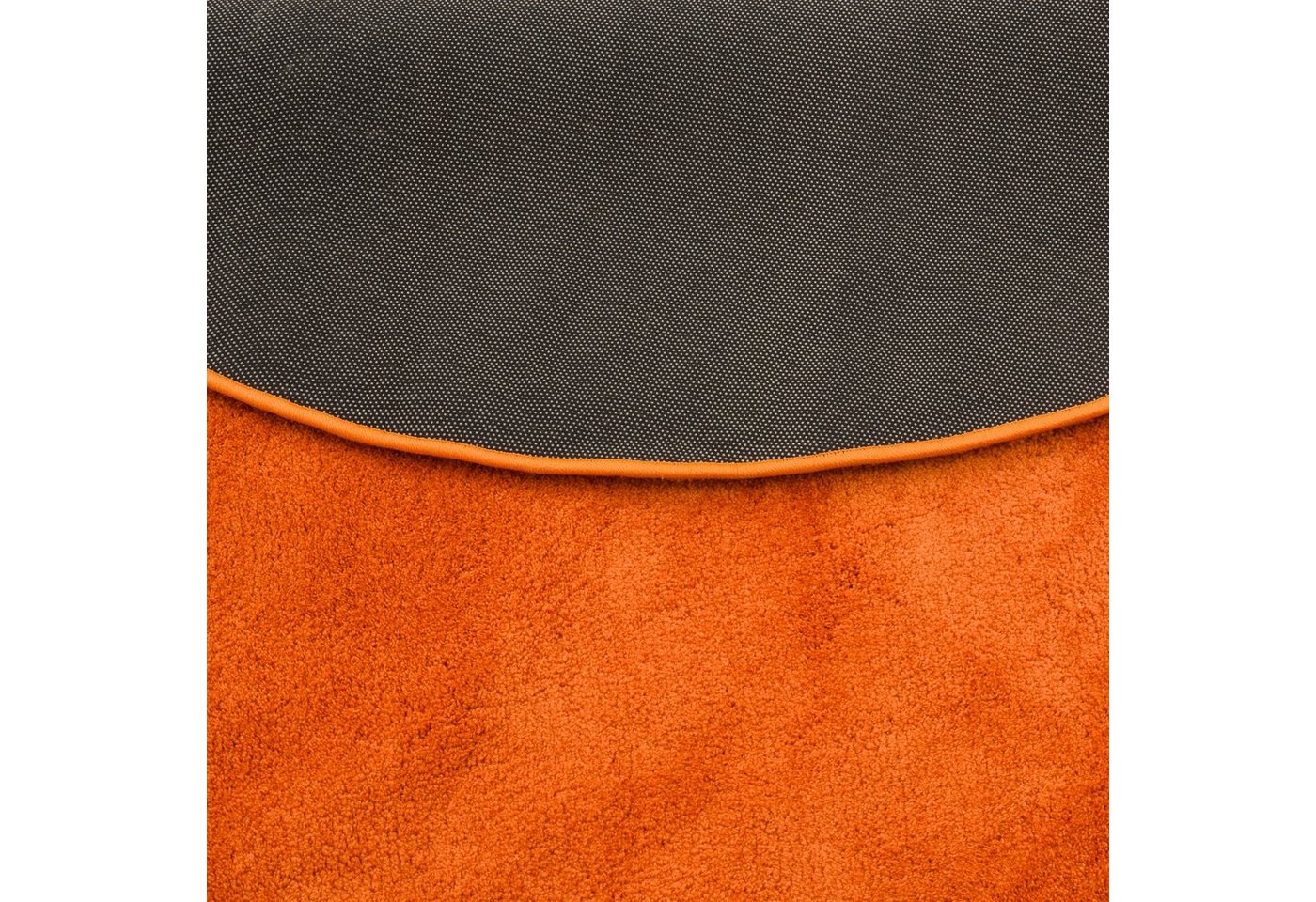 Pergamon Luxus Super Soft Hochflor Teppich Silky Rund Orange 120x120cm Bild 3