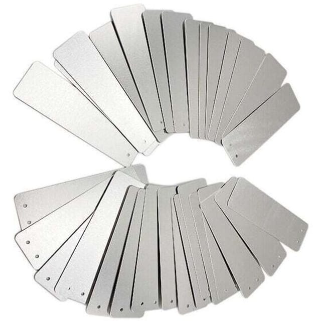 100 Aluminium-Gartenetiketten – rechteckig, Außenschilder, Metallschilder, Gartenpflanzenetiketten, Aluminiumschilder