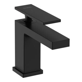 Tecturis e - Waschtischarmatur mit Ablaufgarnitur, CoolStart, EcoSmart, schwarz matt 73004670 - Hansgrohe