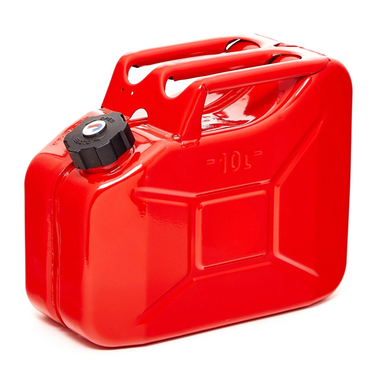 BW Kraftstoffkanister Metall Benzinkanister 10 Liter mit Schraubverschluss Rot RAL 3000 TÜV-geprüft und UN-Zulassung Made in Europe