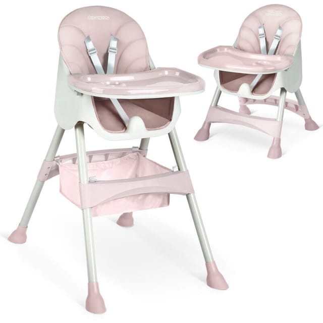 Milo Fütterungsstuhl mit Tisch, Rosa