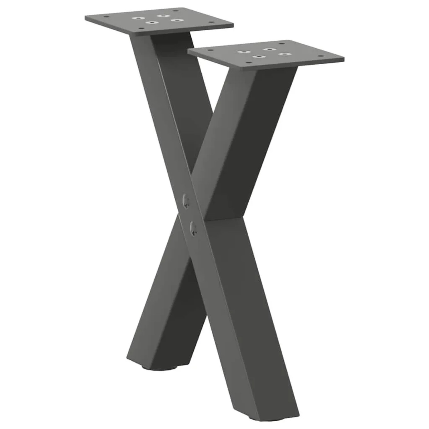 vidaXL Couchtischbeine X-Form 2 Stk Anthrazit 30x30-31 cm Stahl 4012870