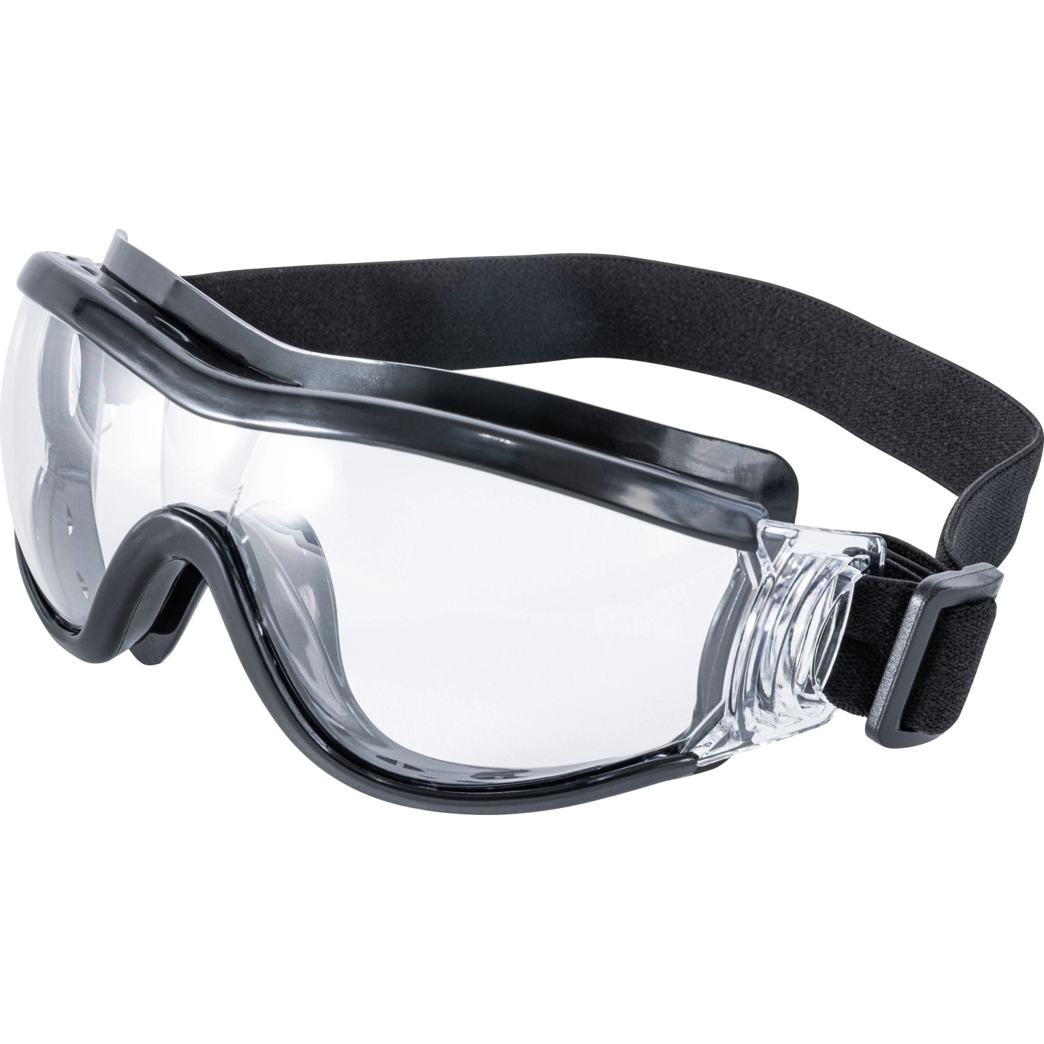 LUX-TOOLS Schutzbrille mit Band Schwarz-Transparent