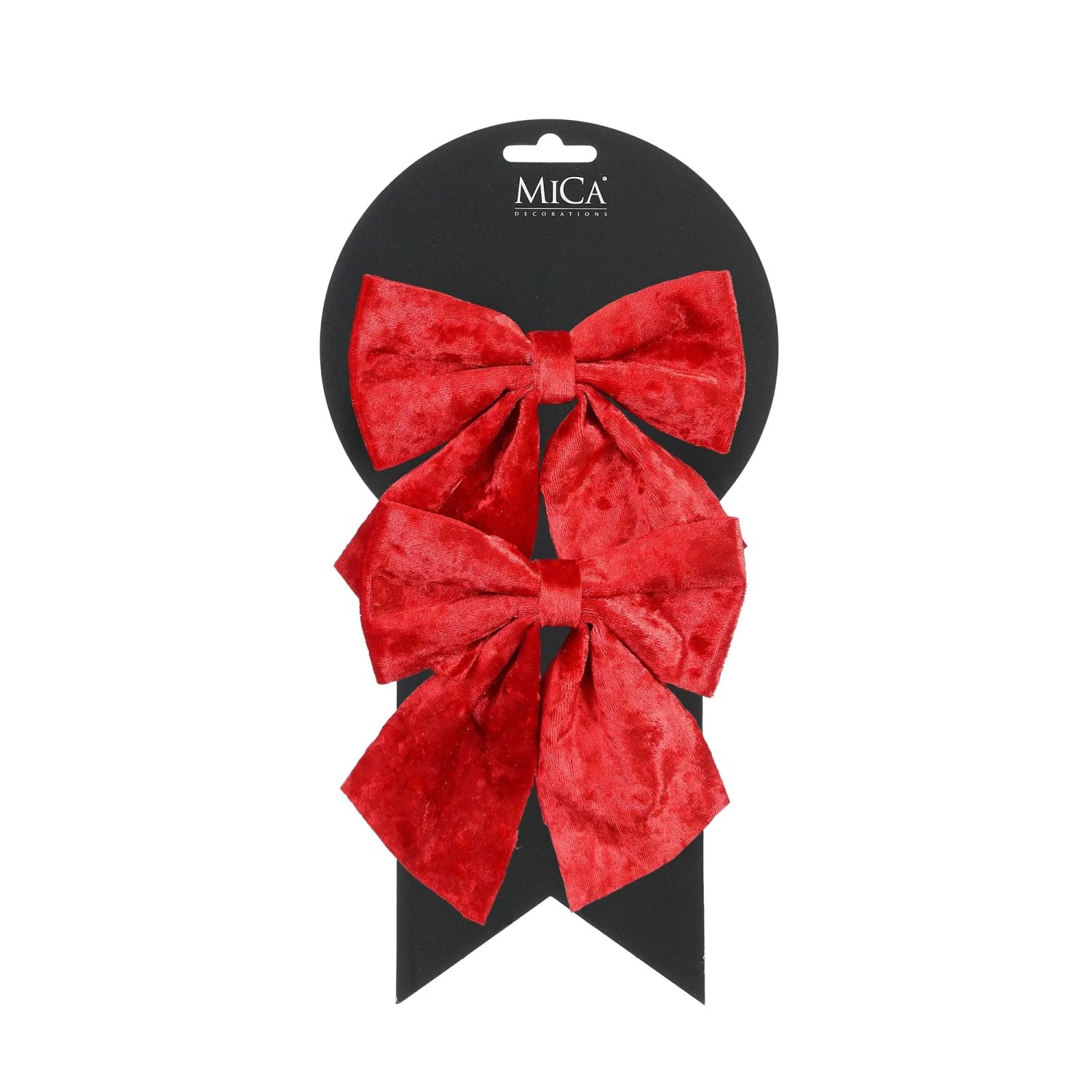 Mica Decorations Schleife-Set 12 cm x 13 cm Rot 2 Stück