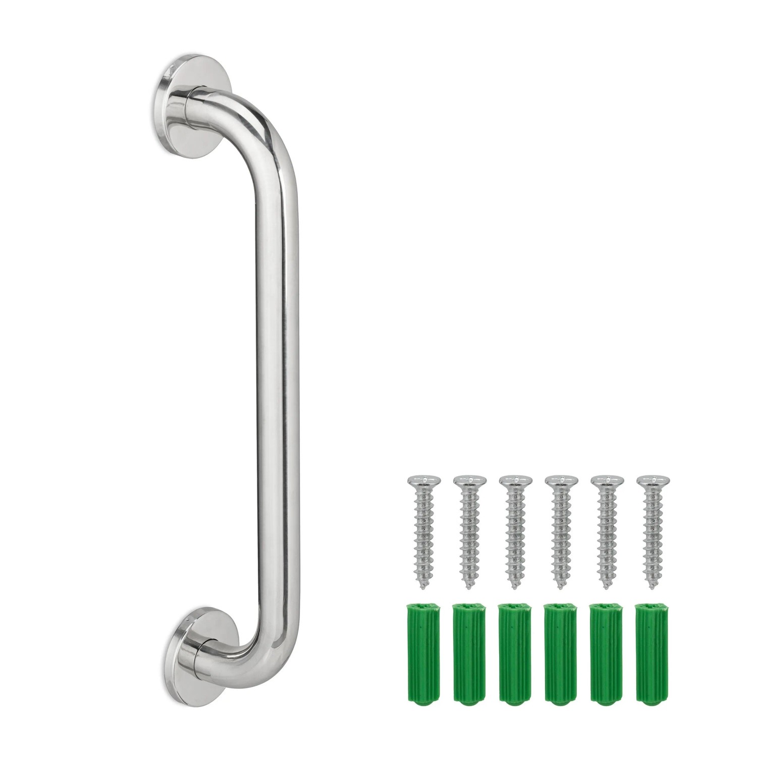 Relaxdays Haltegriff Edelstahl Silber Belastbar 200 kg 6 cm x 40 cm x 8 cm 320 g