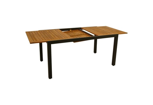 Degamo - Ausziehtisch milos 150/200x90cm, Aluminium anthrazit + Akazie geölt, FSC®-zertifiziert