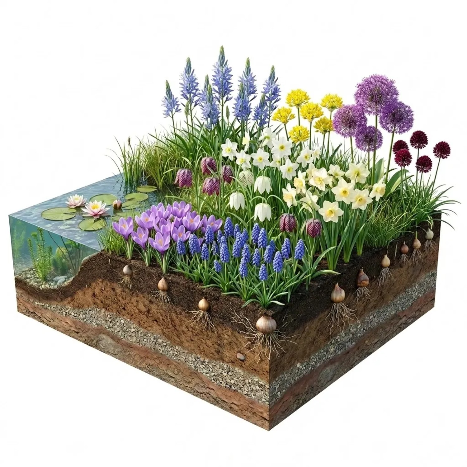 Vdvelde Aqua Bulbs Naturpaket Blumenzwiebeln Für Den Teichrand Insektenfreundlich