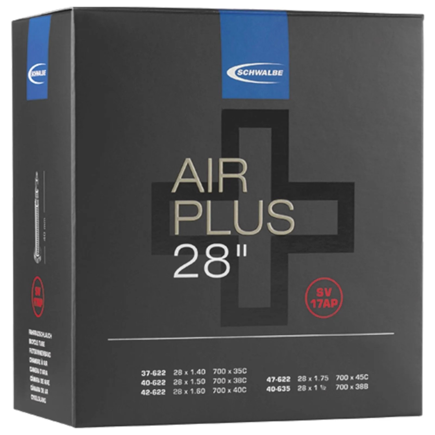 Schwalbe Schlauch SV 17AP Air Plus 28 Zoll 37/47-622/635 SV 40mm