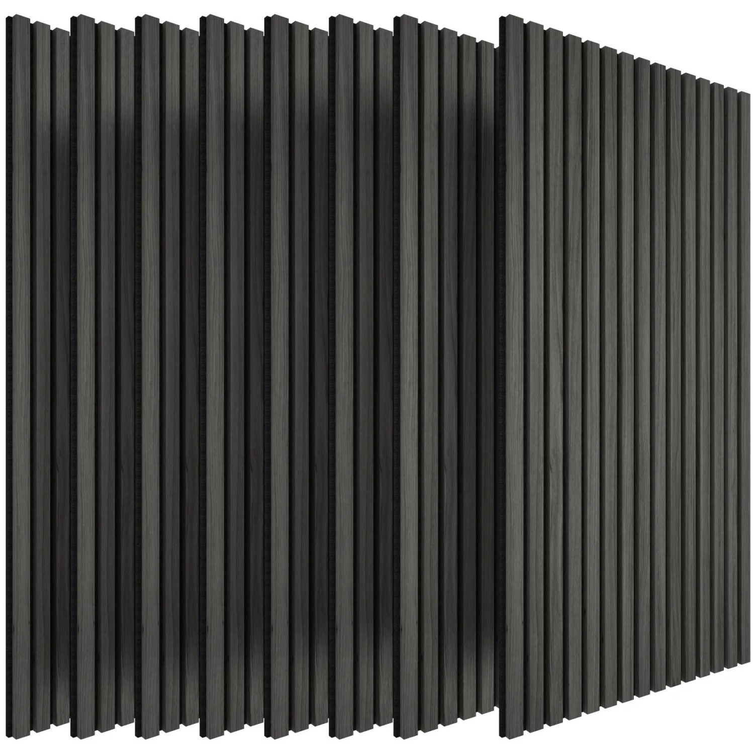 Tectake Akustikpaneele Sonic Wall Iii Holzoptik In Eiche Schwarz Schallabsorbierender Filz 8Er Set 120 x 60 x 1 1 cm Eiche Schwarz