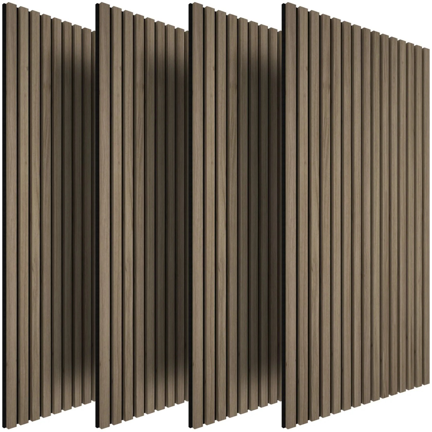 Tectake Akustikpaneele Sonic Wall Iii Holzoptik In Eiche Dunkel Schallabsorbierender Filz 4Er Set 120 x 60 x 1 1 cm Eiche Dunkel