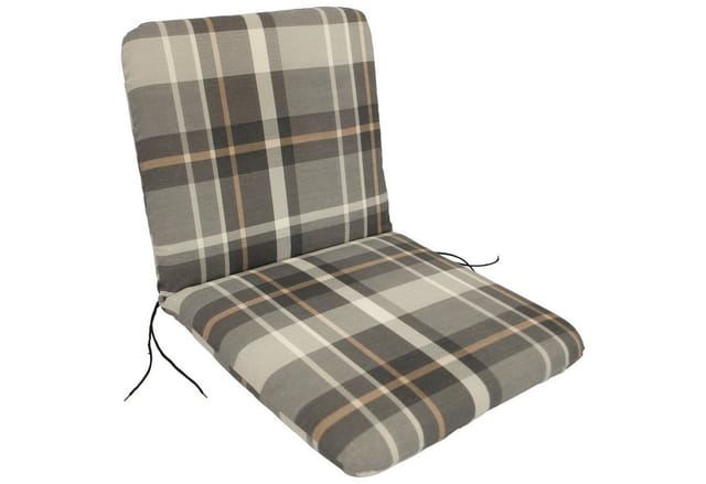 Auflage seattle für Sessel, grau/beige kariert